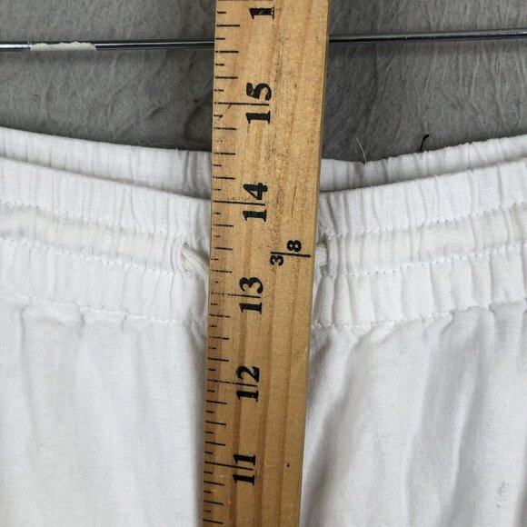 Kim Rogers Pants Womens Extra Large White Linen Blend Lagenlook Boho Beach - Picture 7 of 16